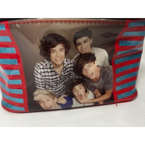 One Direction Zipper Bag Harry Zane Niall Louis And Liam Black Vinyl 1D Bag - Picture 2 of 8